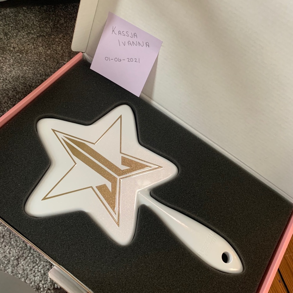 BNIB White Glitter Star Mirror